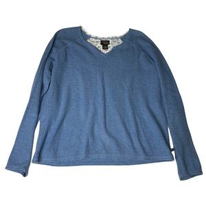 Women's Blue Long Sleeve Top